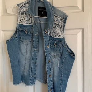 Jean Vest with Lace